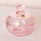Vintage Westmoreland Small Circular Pink Glass Lidded Dish