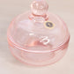 Vintage Westmoreland Small Circular Pink Glass Lidded Dish