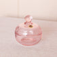 Vintage Westmoreland Small Circular Pink Glass Lidded Dish