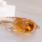 Vintage Westmoreland Small Orange Glass Bird on Branch 2 Piece Figurine