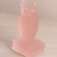 Vintage Westmoreland Small Pink Glass Owl on Books Figurine