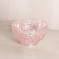 Vintage Westmoreland Small Pink Iridescent Roselin Floral Glass Bowl