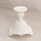 Vintage Westmoreland Small White Milk Glass Ornate Candlestick