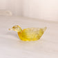 Vintage Westmoreland Small Gold Glass Duck Bird Dish
