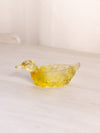 Vintage Westmoreland Small Gold Glass Duck Bird Dish
