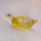Vintage Westmoreland Small Gold Glass Duck Bird Dish
