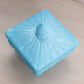 Vintage Westmoreland Square Blue Milk Glass Old Quilt Lidded Dish