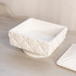 Vintage Westmoreland Square White Milk Glass Old Quilt Lidded Dish
