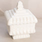 Vintage Westmoreland Square White Milk Glass Short Wedding Box