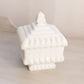 Vintage Westmoreland Square White Milk Glass Short Wedding Box
