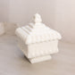 Vintage Westmoreland Square White Milk Glass Short Wedding Box