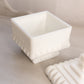 Vintage Westmoreland Square White Milk Glass Short Wedding Box
