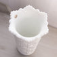 Vintage Westmoreland Tall White Milk Glass Old Quilt Sawtooth Vase