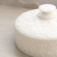 Vintage Westmoreland White Milk Glass Bramble Leaf Lidded Dish