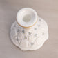 Vintage Westmoreland White Milk Glass Floral Old Quilt Candleholder
