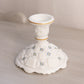 Vintage Westmoreland White Milk Glass Floral Old Quilt Candleholder