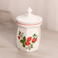 Vintage Westmoreland White Milk Glass Strawberry Lidded Jar