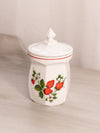 Vintage Westmoreland White Milk Glass Strawberry Lidded Jar