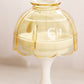 Vintage Westmoreland Yellow Glass Fairy Lamp with White Milk Glass Base