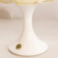 Vintage Westmoreland Yellow Glass Fairy Lamp with White Milk Glass Base