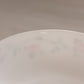 Vintage White Cased Glass Hand-painted Floral Lidded Dish