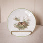 Vintage White Ceramic Bavaria Germany Bunny Rabbit Plate
