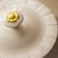 Vintage White Ceramic Dish with Yellow & Green Floral Details