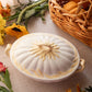 Vintage White & Cream Wheat Lidded Handled Tureen Dish