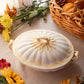 Vintage White & Cream Wheat Lidded Handled Tureen Dish