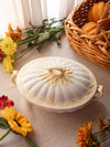 Vintage White & Cream Wheat Lidded Handled Tureen Dish