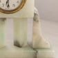 Vintage White Grey Green Alabaster Stone Clock (Made in Germany)