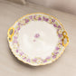 Vintage White Limoges Plate with Purple Floral Details