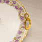 Vintage White Limoges Plate with Purple Floral Details