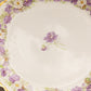 Vintage White Limoges Plate with Purple Floral Details