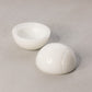 Vintage Anchor Hocking White Milk Glass Baseball Lidded Dish