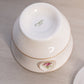 Vintage White Milk Glass Footed Hand Painted Floral Lidded Dish