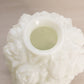 Vintage White Milk Glass Glass Flower Textured Vase