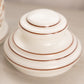 Vintage White Milk Glass Lidded Jar with Butterfly and Floral Designs