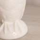 Vintage White Milk Glass Owl Lidded Dish with Purple Eyes