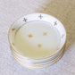 Vintage White Porcelain Fleur-de-lis Coasters (Set of 6)