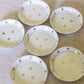Vintage White Porcelain Fleur-de-lis Coasters (Set of 6)