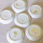 Vintage White Porcelain Fleur-de-lis Coasters (Set of 6)