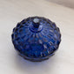 Vintage Whitehall Circular Dark Blue Glass Lidded Dish