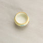 Vintage Yellow Ceramic Blue Floral 3-Toed Salt Cellar