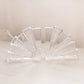 Medium Clear Crystal Glass Fan Bookends