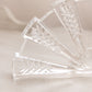 Medium Clear Crystal Glass Fan Bookends