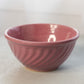 Vintage Medium Watt Ovenware Pink Ceramic Swirl Bowl