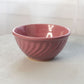Vintage Medium Watt Ovenware Pink Ceramic Swirl Bowl