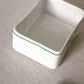 White Ceramic Floral Lidded Floral Rectangular Box