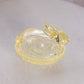 Vintage LE Smith Small Yellow Glass Bunny Rabbit Lidded Dish